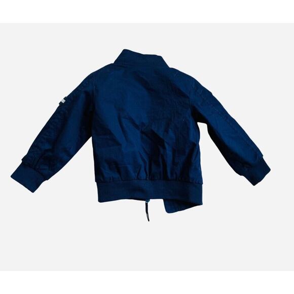 SVRN Code Boys lightweight Bomber Jckt Size 4 Blue Floral linin Full Zip Pockets - Picture 2 of 4